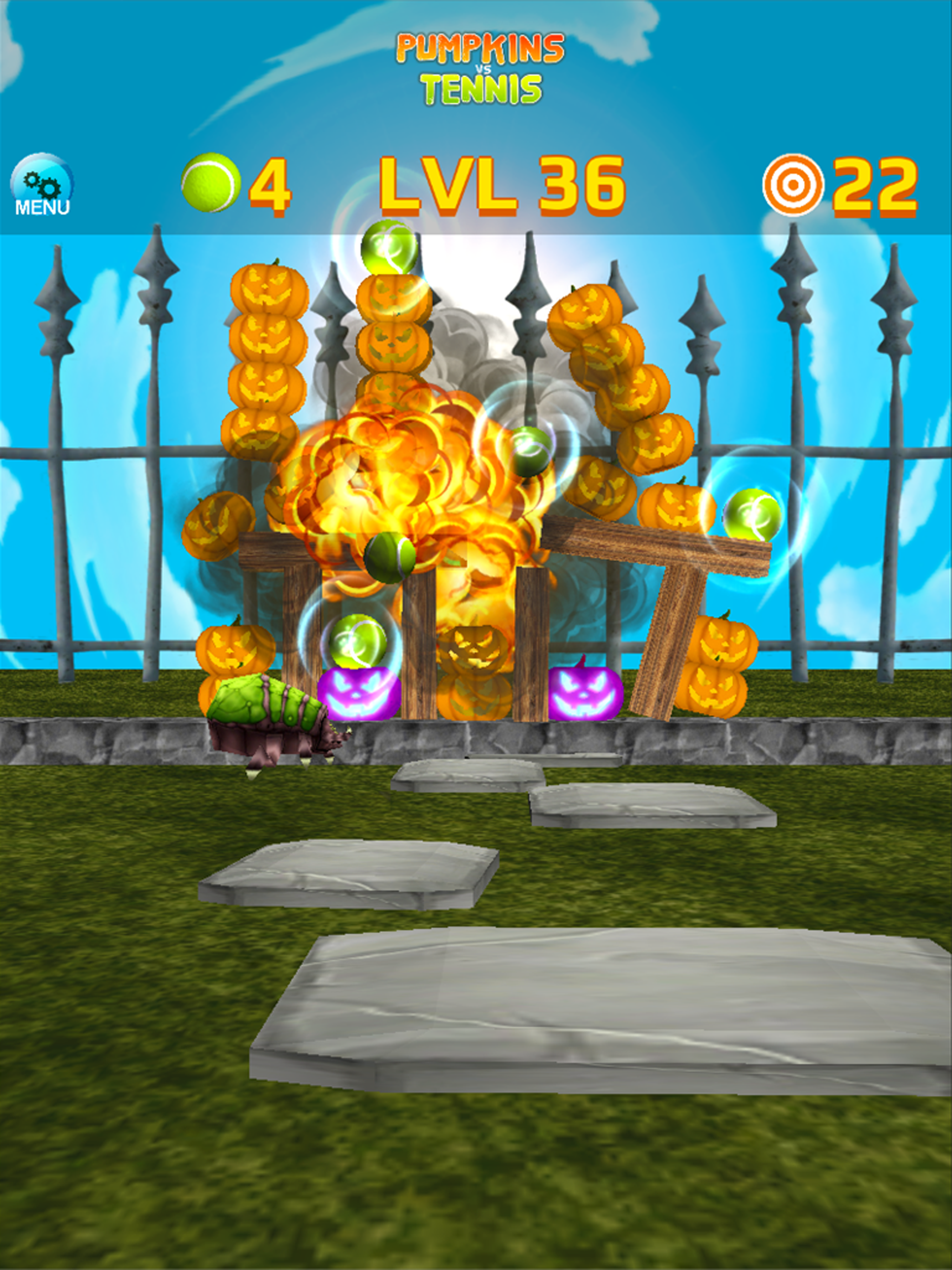 Ball Tossing Pumpkin vs Tennis screenshot 10