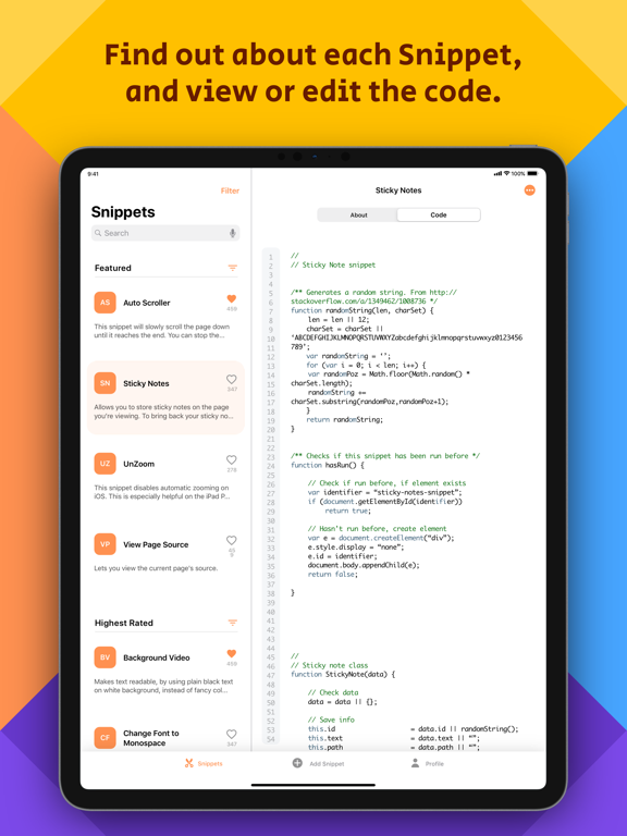 Screenshot #6 pour Safari Snippets