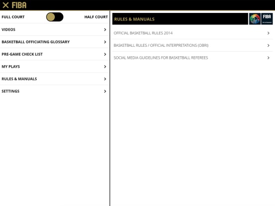 FIBA iRef Pre-Game iPad screenshot 4 - Sports app