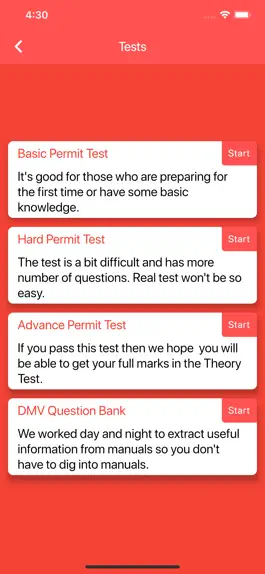 Game screenshot DMV Permit Test Practice apk