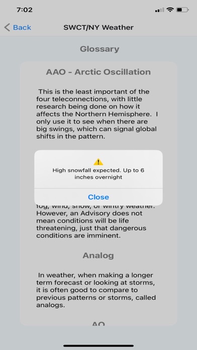 SWCT/NY Weather Screenshot