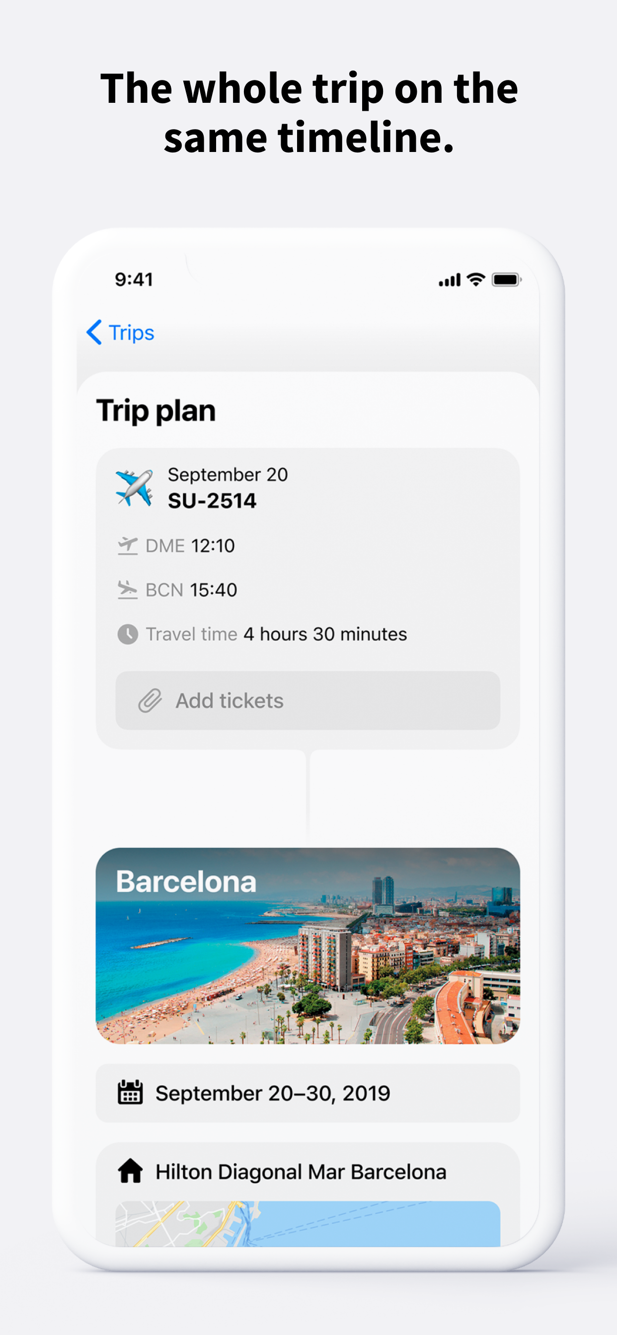 Trips: travel assistant