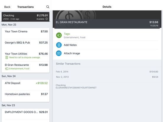 TEXAR Mobile iPad screenshot 1 - Finance app