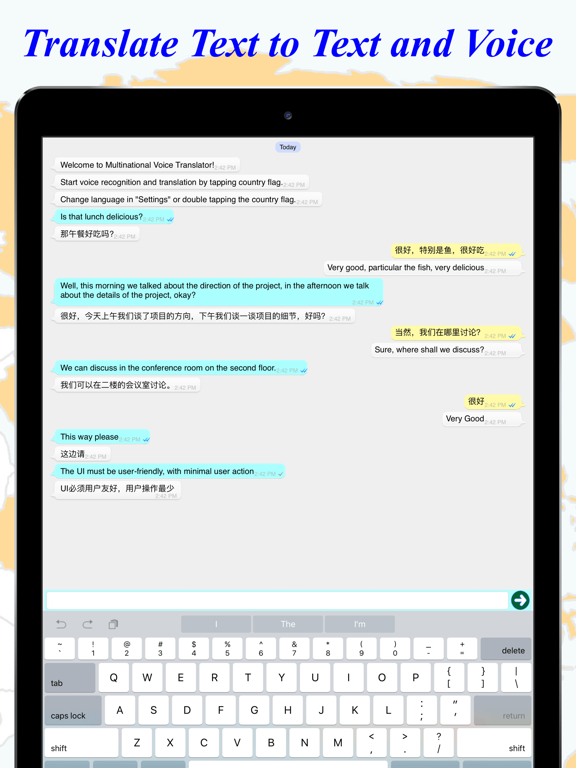Multinational Voice Translator iPad screenshot 5 - Reference app