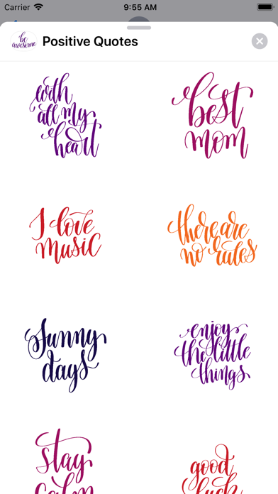 Screenshot #3 pour Positive Quotes Stickers
