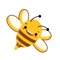 The industrious bee collecting honey's iMessage sticker, flying around with small wings, is especially cute and feels full of energy