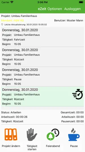 eZeit screenshot 3
