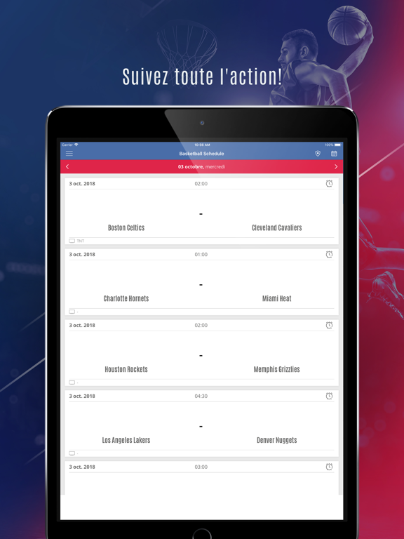 Screenshot #5 pour Horaire de basketball 2024/25