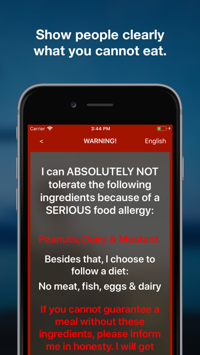 Allert - for food allergies Screenshot