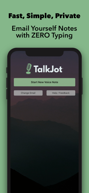 ‎TalkJot – Voice-to-Email Notes Screenshot