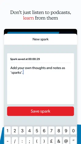 Game screenshot Sparks - Learn from podcasts hack