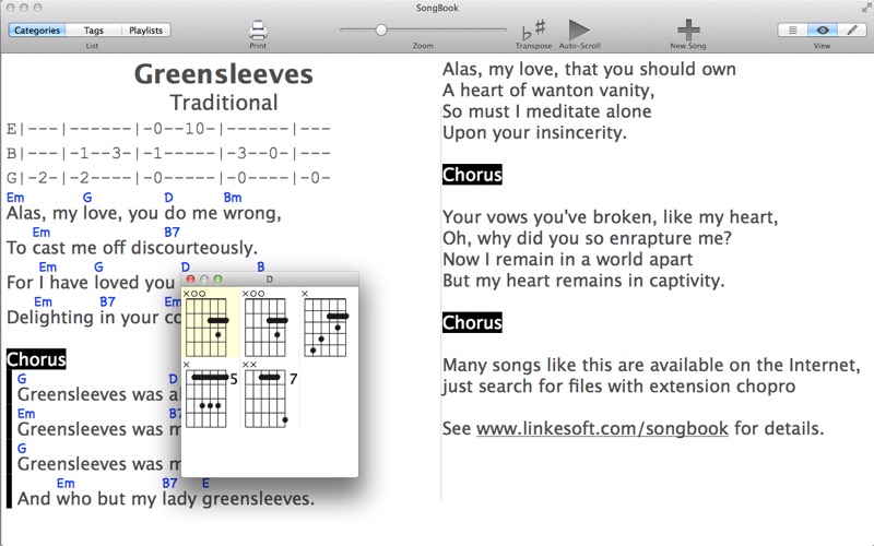 Screenshot #2 pour SongBook