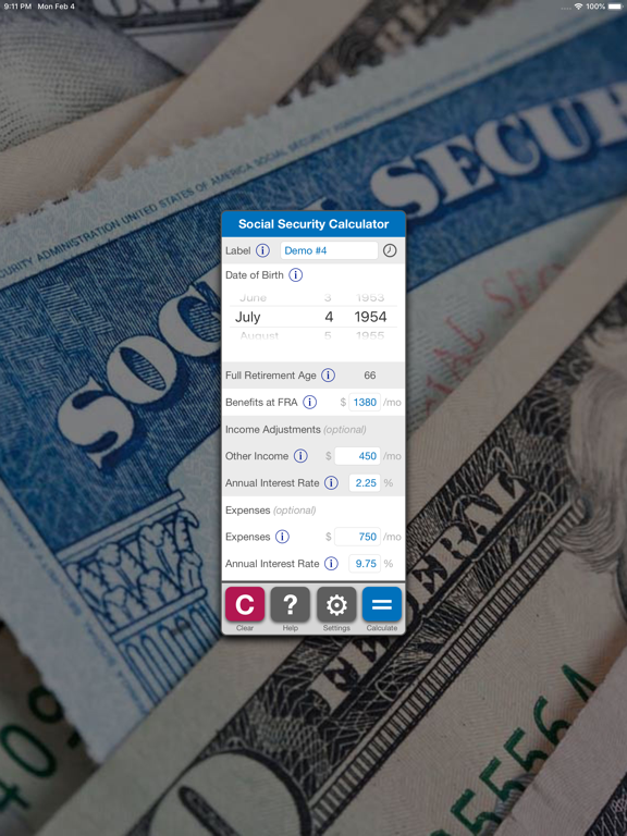 Screenshot #4 pour Social Security Calculator