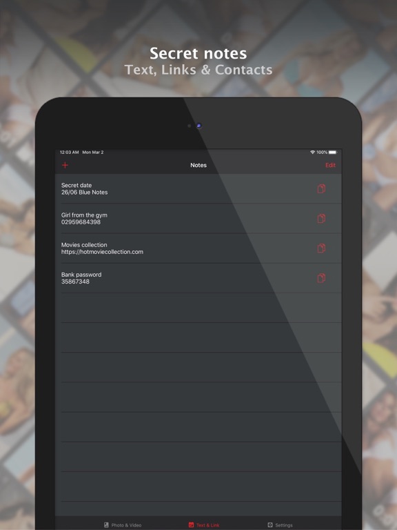 Secret Folder - Password Lock iPad screenshot 5 - Utilities app