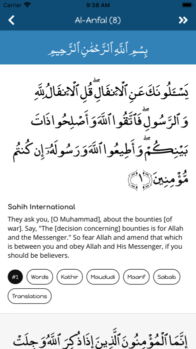 OneQuran.app - Quran Tafsir Screenshot