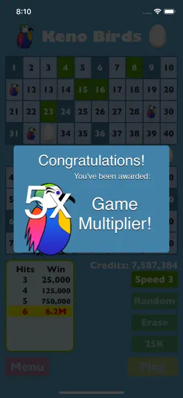 Game screenshot Keno Birds hack
