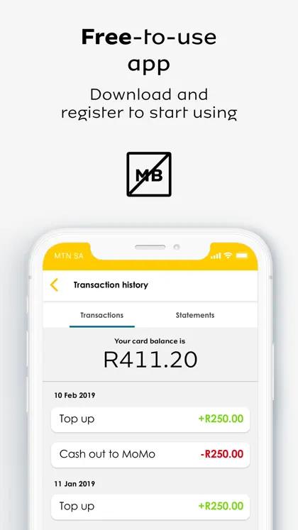 MTN MoMo SA ekran görüntüsü 3 / 6