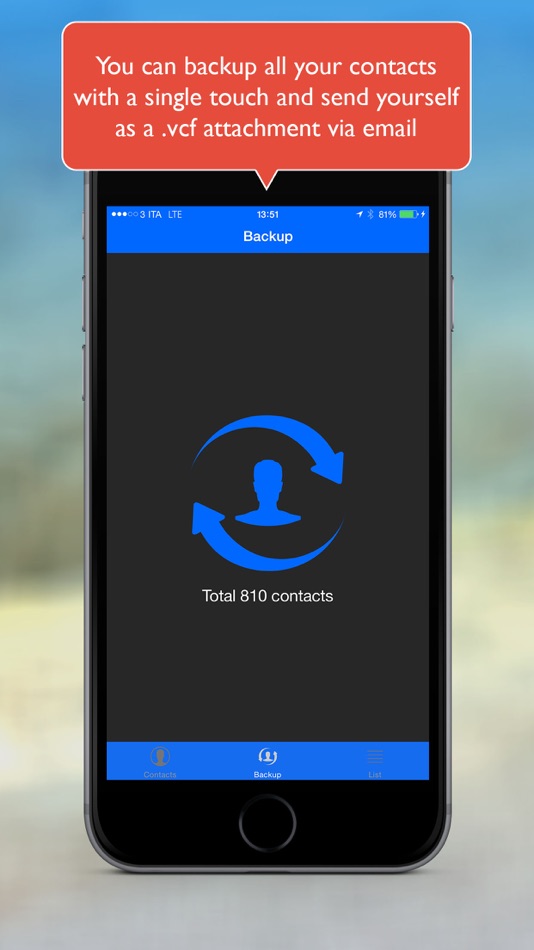 #1. Simple Backup Contacts (iOS) 由: Giacomo Guglielmi