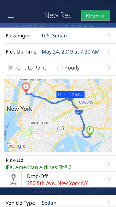 US Sedan Service Worldwide Screenshot