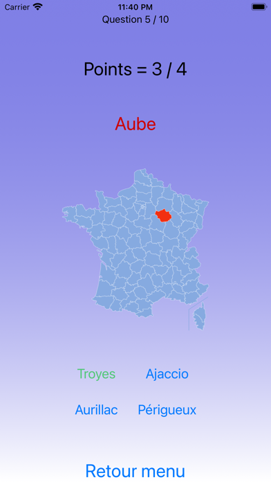 Départements français Screenshot