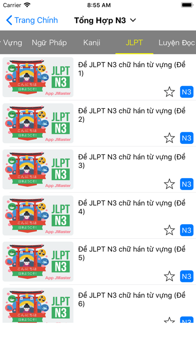 Học tiếng Nhật N5~N1 (JMaster) Screenshot