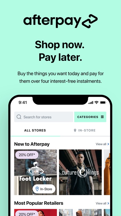 Afterpay: Shop now. Pay later.