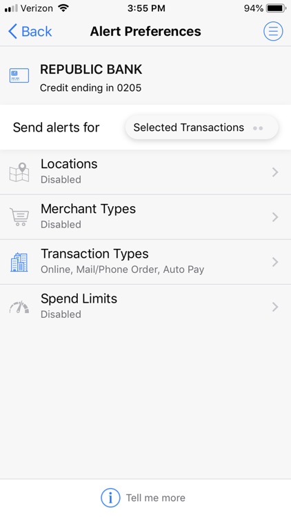 Republic Bank Card Controls screenshot-5