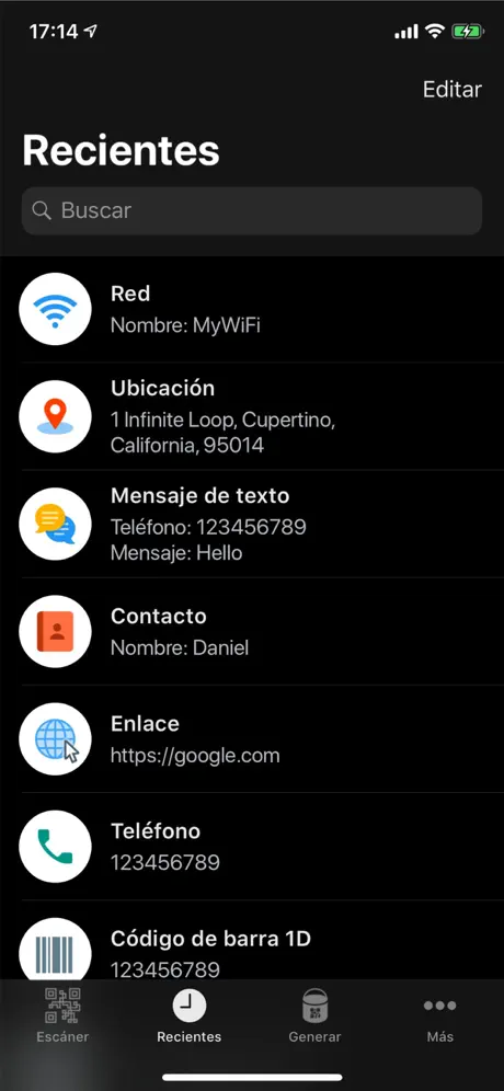 Lector de Códigos QR