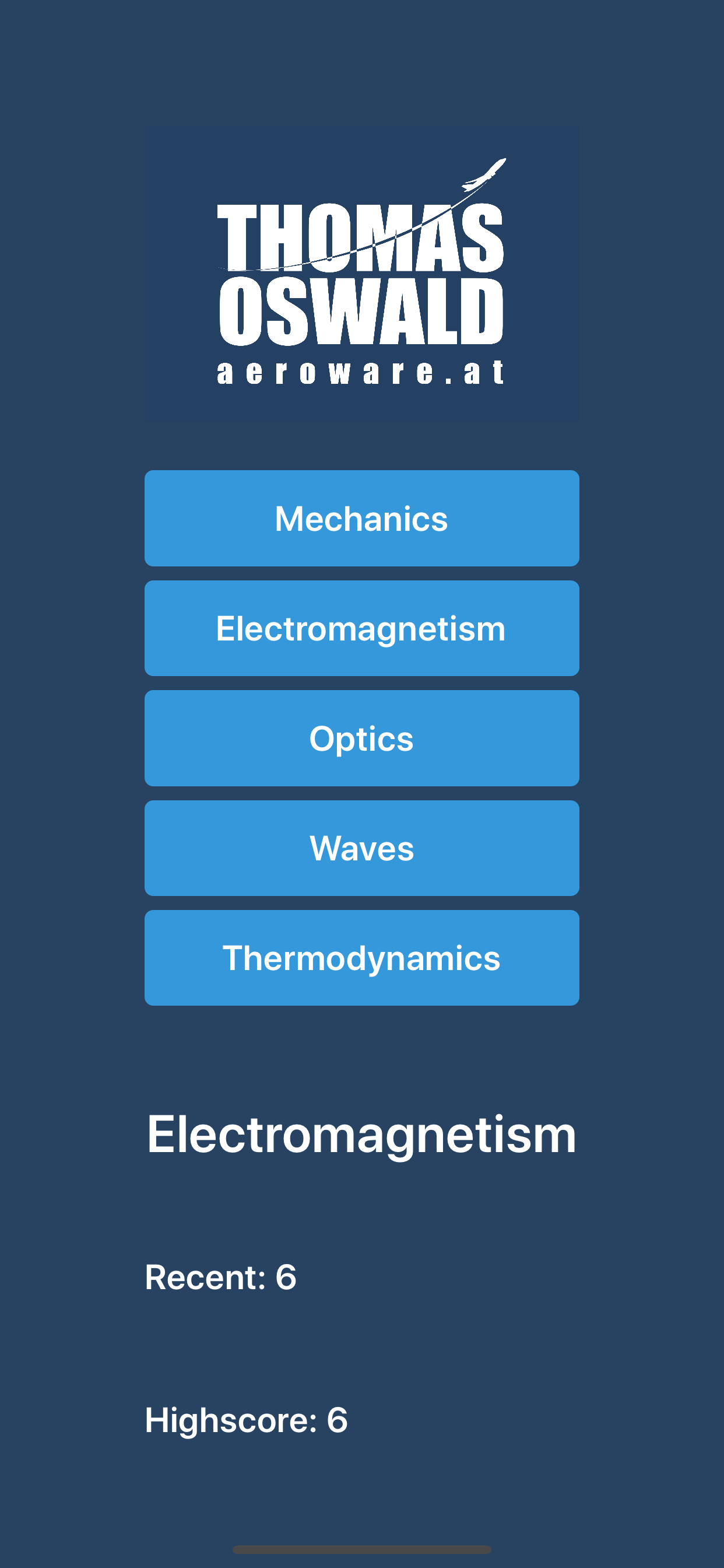 Physics Quiz for Pilots