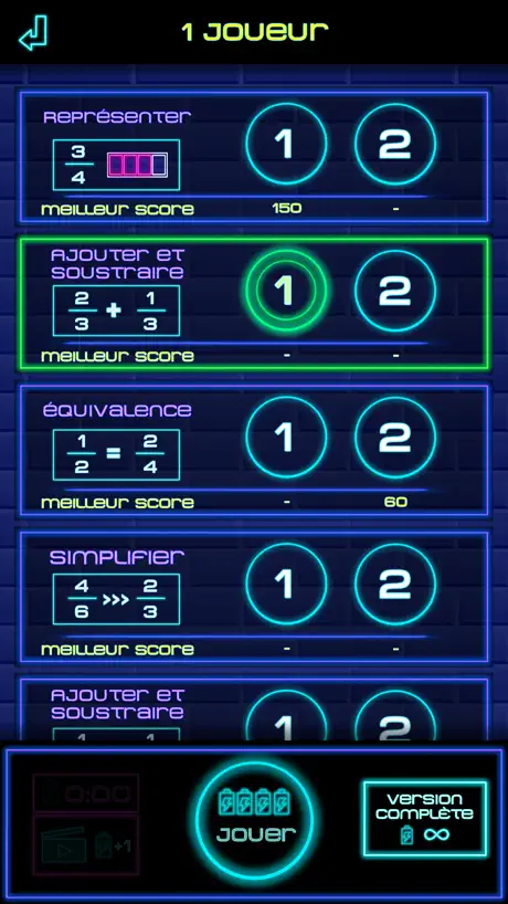 Défi des fractions de maths
