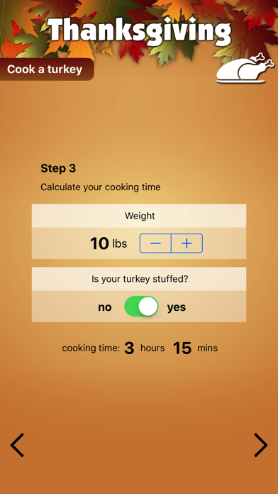 Thanksgiving App Screenshot