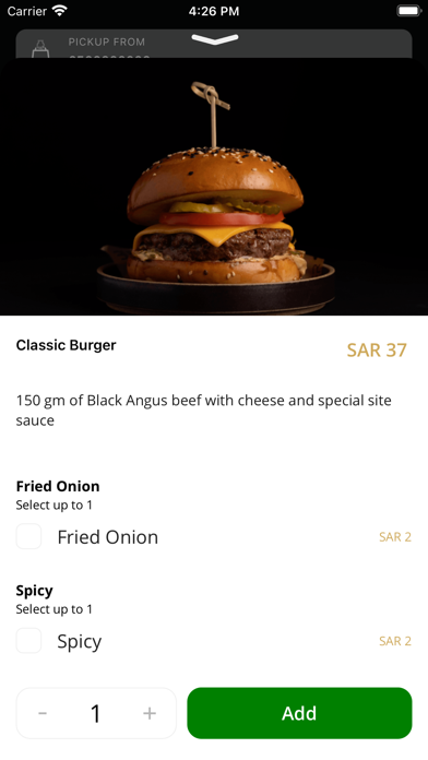 Burger Site Screenshot