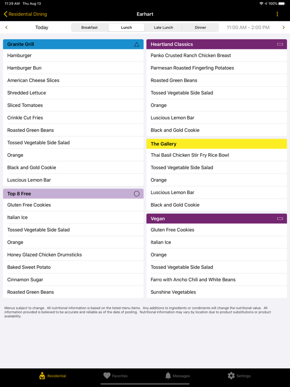 Screenshot #5 pour Purdue Mobile Menus