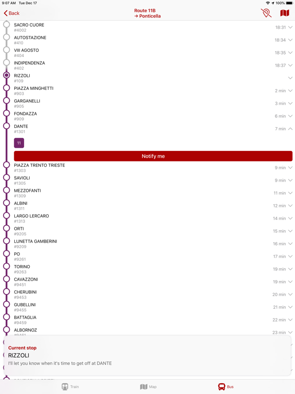 WeBus - Bologna & Ferrara iPad screenshot 7 - Navigation app