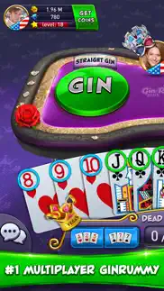 gin rummy plus - fun card game iphone screenshot 1