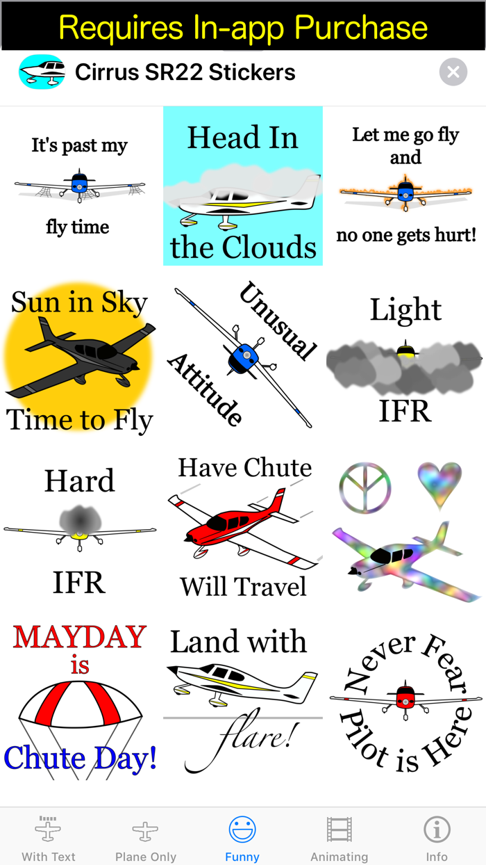 Cirrus SR22 Sticker App