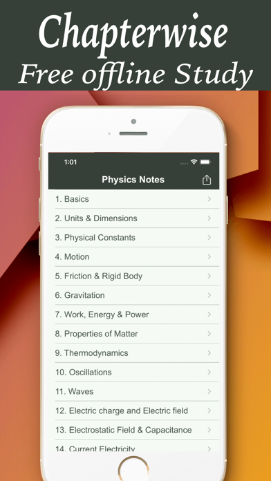 Screenshot #1 pour Physics Notes Study