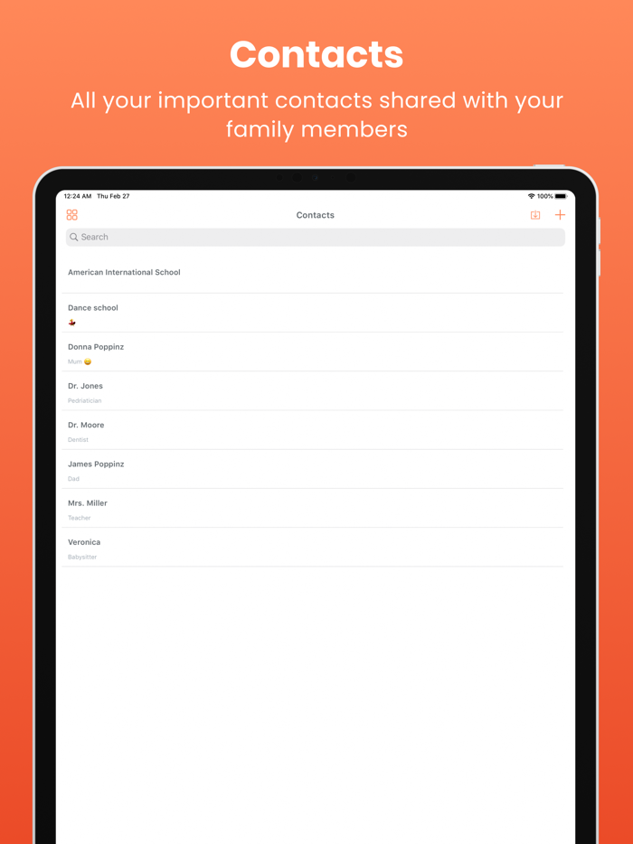 Poppinz Family Calendar App