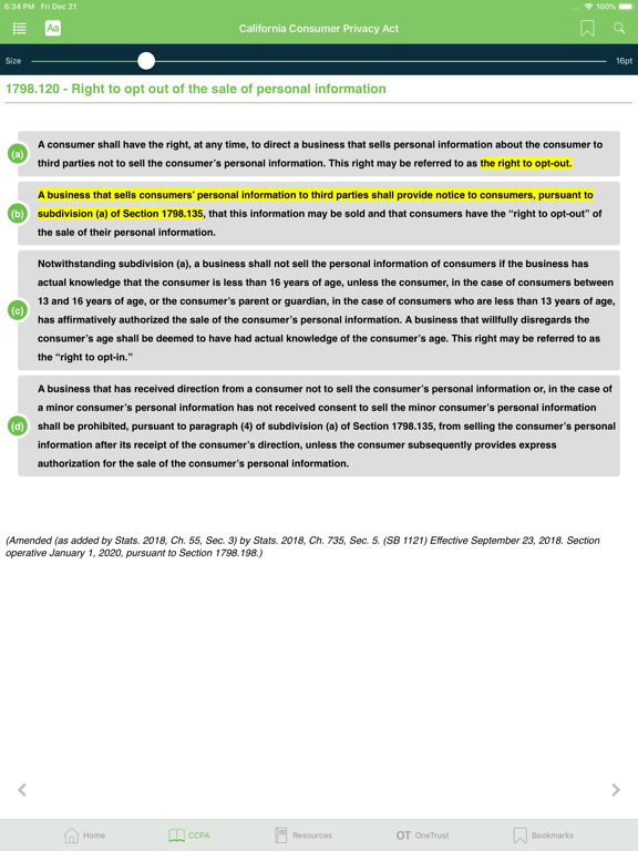 Screenshot #5 pour CCPA by OneTrust