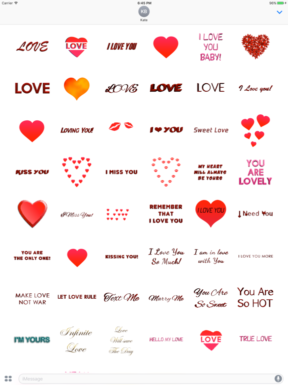 Screenshot #5 pour Love Stickers for iMessage
