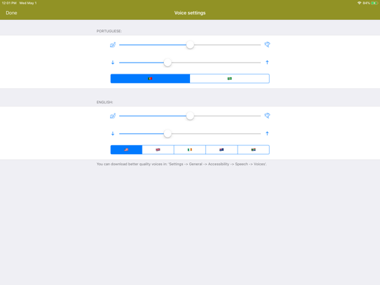 Quick Portuguese Dictionary iPad screenshot 5 - Reference app