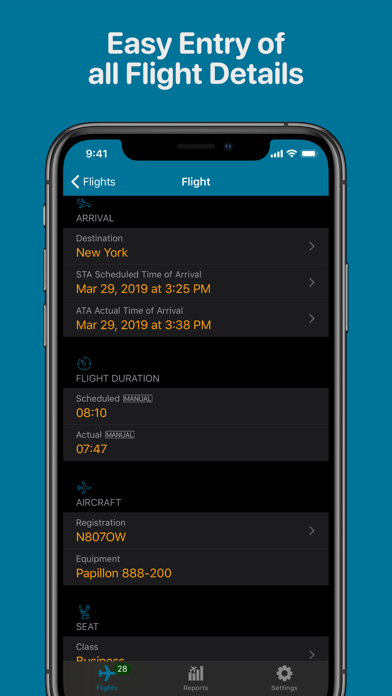 Air Travel Log Screenshot