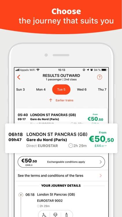 OUI.sncf: Train travel