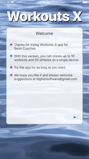 Workouts X screenshot 1