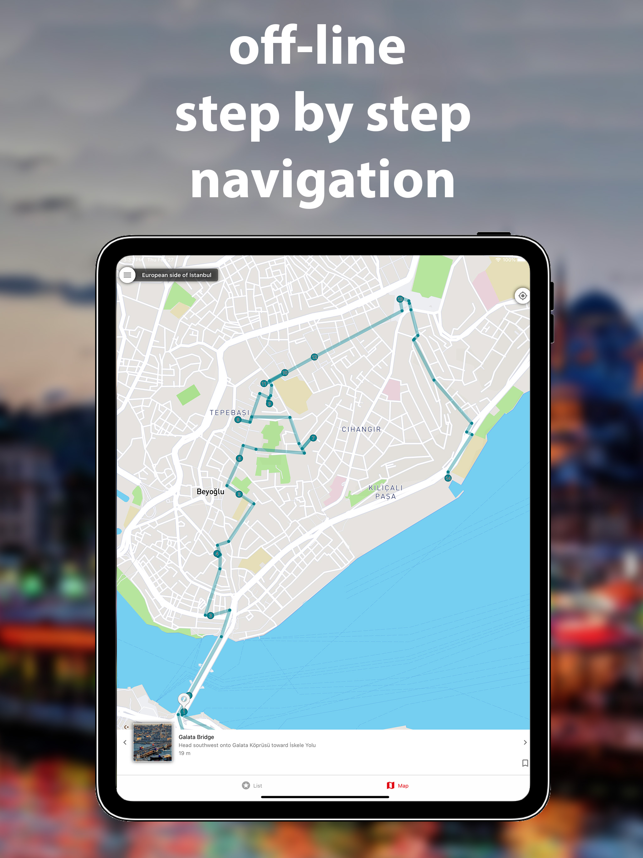 Istanbul travel map guide 2020