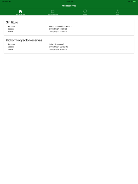 Screenshot #5 pour Reserva de Recursos