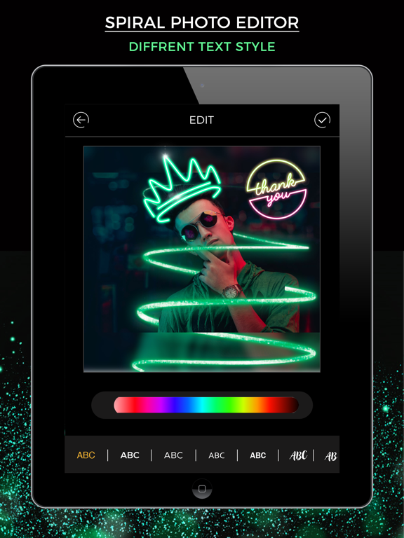 Neon Photo Editor - No Crop iPad screenshot 4 - Photo & Video app
