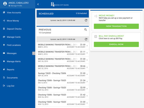 Bridge City State Bank iPad screenshot 4 - Finance app