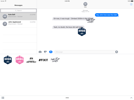 BRBB iPad screenshot 1 - Stickers app