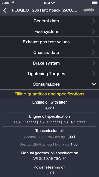 TechApp for Peugeot Screenshot